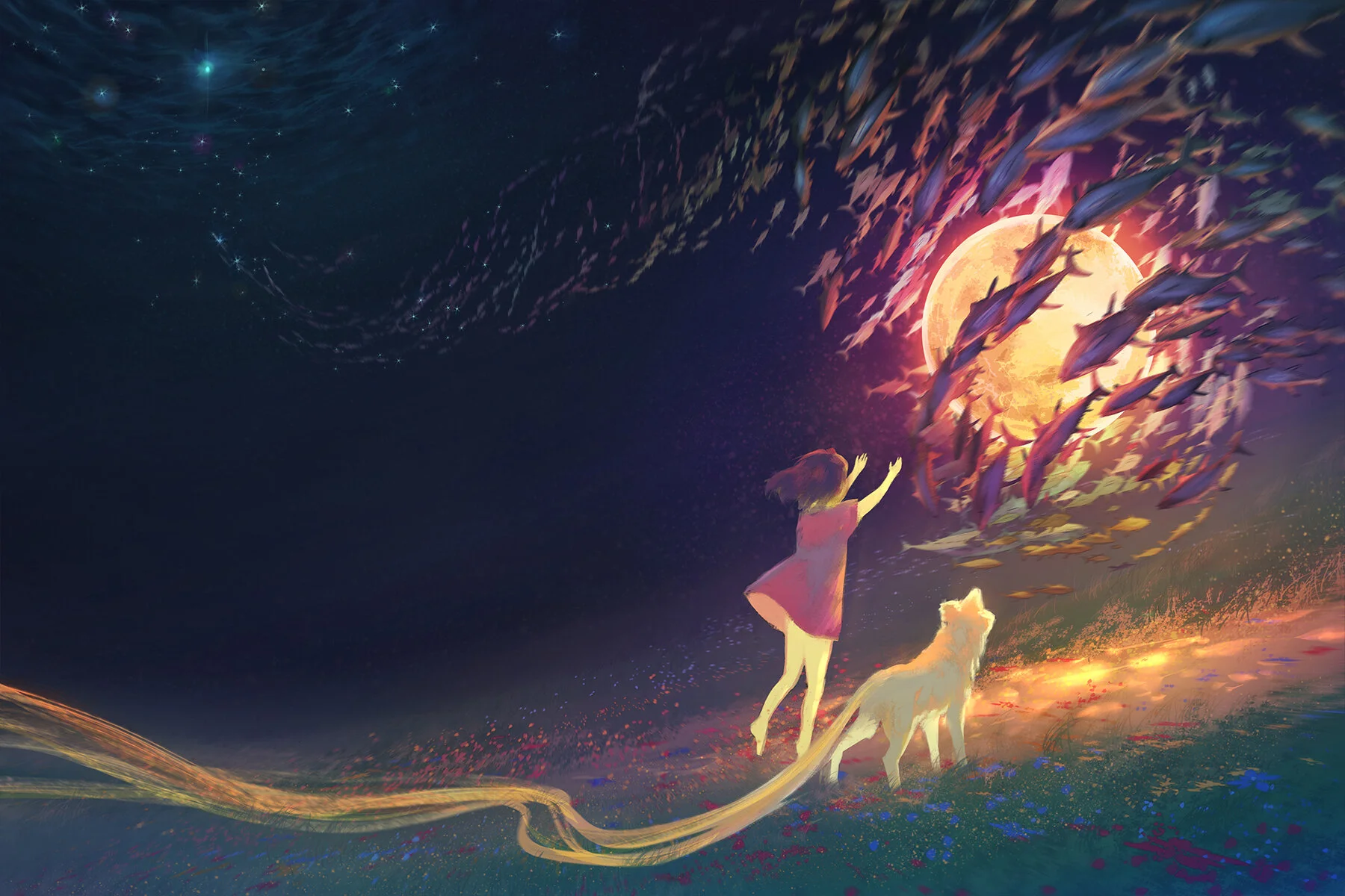 Bring Me the Moon - Postcard collection of 6 — Yuumei